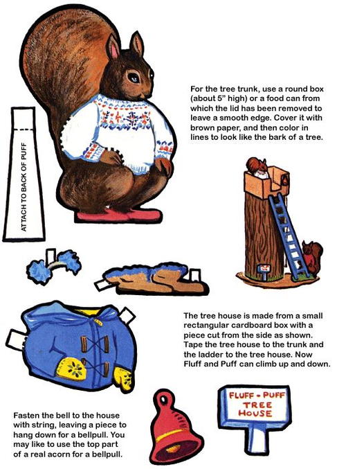 Fluff and Puff Squirrel Paper Dolls Fluff and Puff Squirrel Paper Dolls