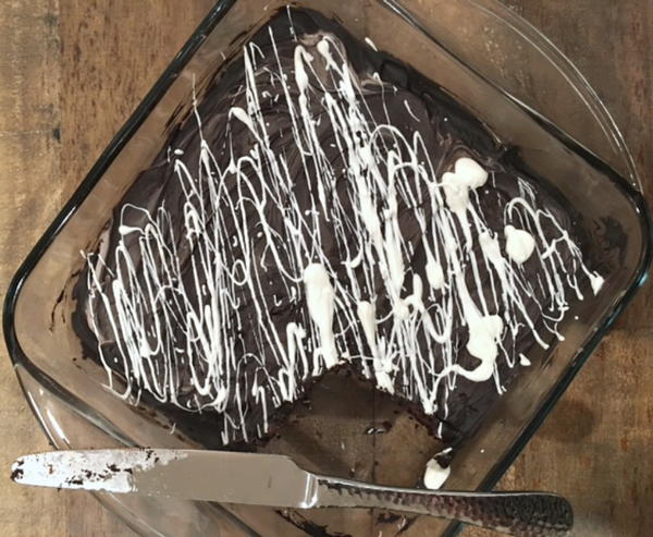 Fudgy Black and White Dark Chocolate Brownies Fudgy Black and White Dark Chocolate Brownies