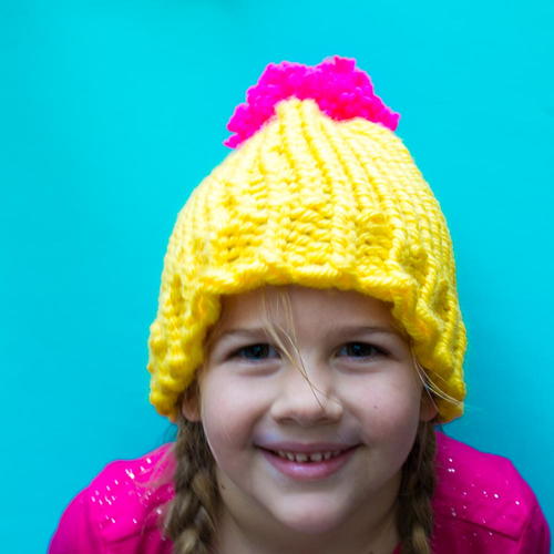 Bright and Colorful Loom Knit Hat Bright and Colorful Loom Knit Hat