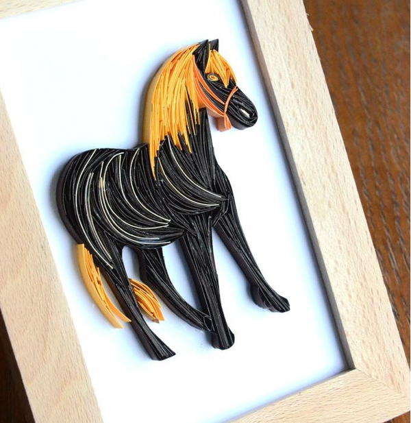 Beautiful Black Beauty Quilling Art Beautiful Black Beauty Quilling Art