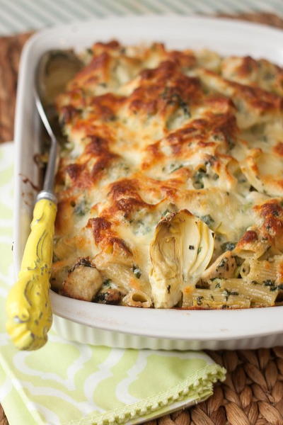 Chicken Spinach and Artichoke Bake