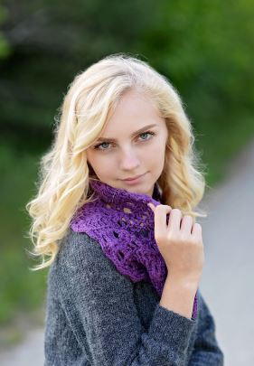 Lacy Purple Cowl Crochet Pattern Lacy Purple Cowl Crochet Pattern