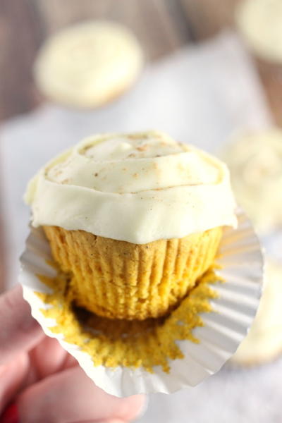 Pumpkin Spice Cupcakes with Eggnog Frosting Pumpkin Spice Cupcakes with Eggnog Frosting