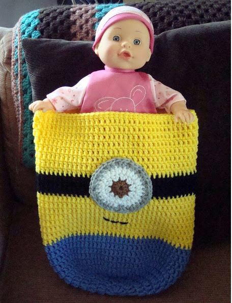 Minion-Inspired Crochet Baby Cocoon