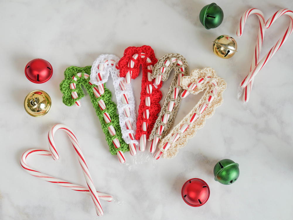 Crochet Candy Cane Cover | AllFreeCrochet.com