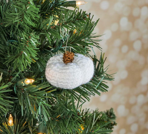 Little White Pumpkin Ornament Little White Pumpkin Ornament