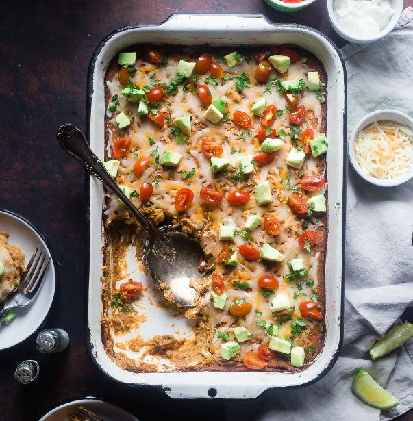 Chicken Enchilada Casserole with Cauliflower Chicken Enchilada Casserole with Cauliflower
