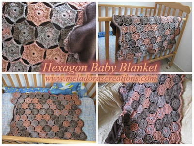 Colorful Hexagon Crochet Baby Blanket