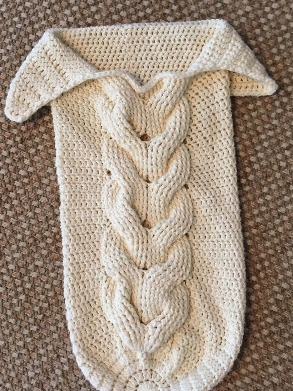 Cuddly Crochet Cable Baby Cocoon