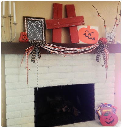 Halloween Garland from Paper Straws Halloween Garland from Paper Straws