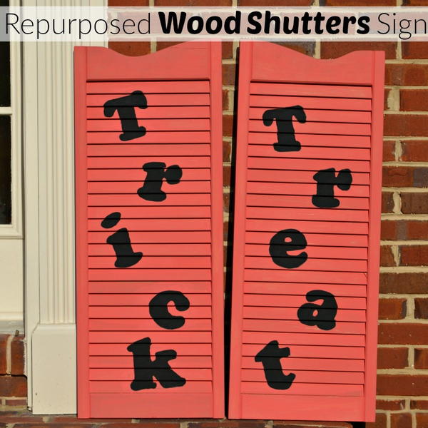 Repurposed Shutters Halloween Sign Repurposed Shutters Halloween Sign