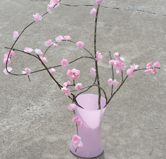 Tissue Paper Cherry Blossoms Tissue Paper Cherry Blossoms