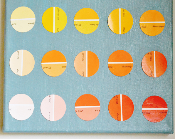 DIY Paint Chip Art Wall Decor DIY Paint Chip Art Wall Decor