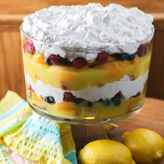 Lemon Berry Peach Trifle Lemon Berry Peach Trifle