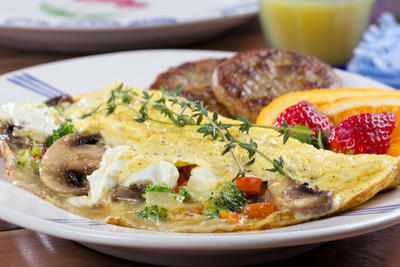 Veggie Cream Cheese Omelet