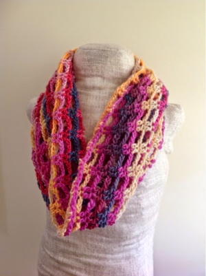 Colors Of Sunset Chain Infinity Scarf