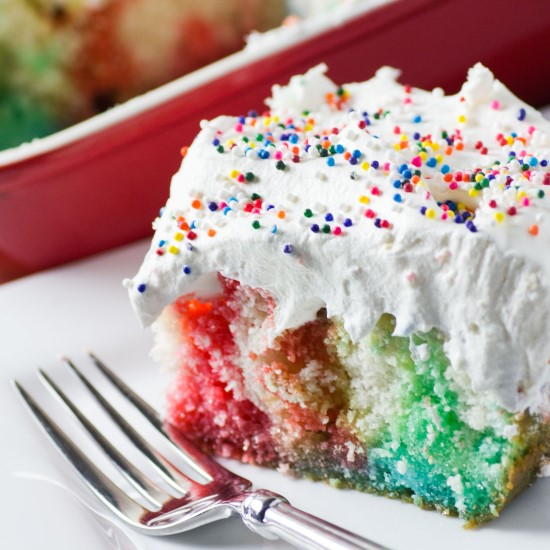 Rainbow Birthday Poke Cake Rainbow Birthday Poke Cake