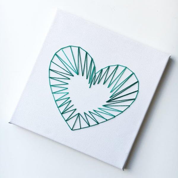 Girly Stitched Canvas Craft Girly Stitched Canvas Craft