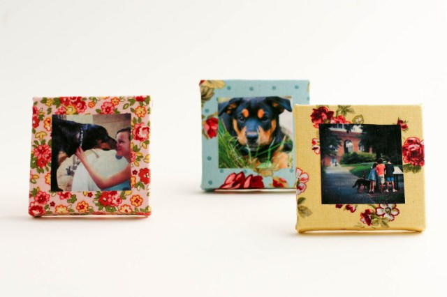 Floral Fabric DIY Photo Frame Floral Fabric DIY Photo Frame