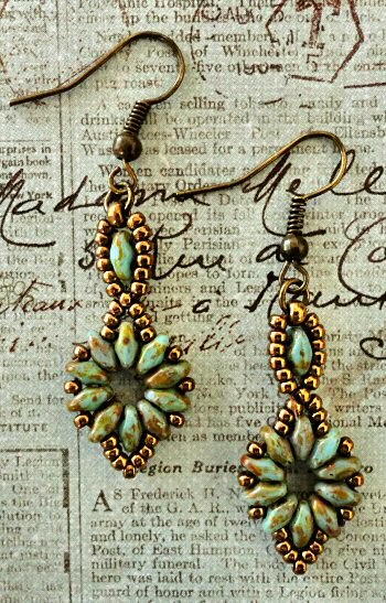 superduo earrings flower chain beaded bracelet earring patterns linda bead inspirations crafty seed pattern beads craftyinspirationbylinda duo super tutorial jewelry