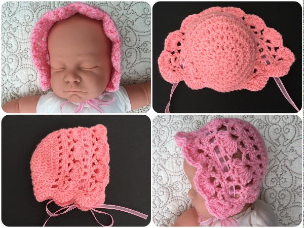 Crocheted Bonnet For A Newborn Princess Crocheted Bonnet For A Newborn Princess