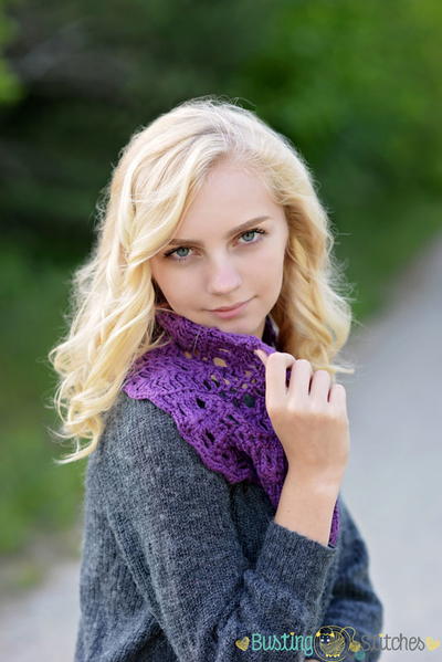 Lacy Purple Cowl Pattern Lacy Purple Cowl Pattern