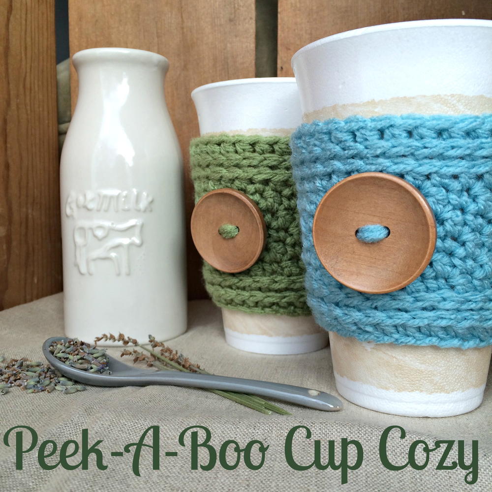 Peek-A-Boo Cup Cozy | AllFreeCrochet.com