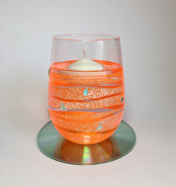Tangerine Floating Candle Holder Tangerine Floating Candle Holder