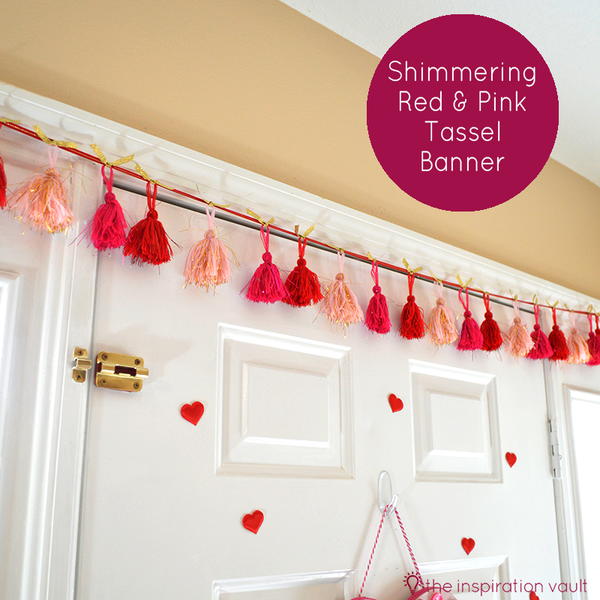 Shimmering Red Pink Tassel Garland Shimmering Red & Pink Tassel Garland