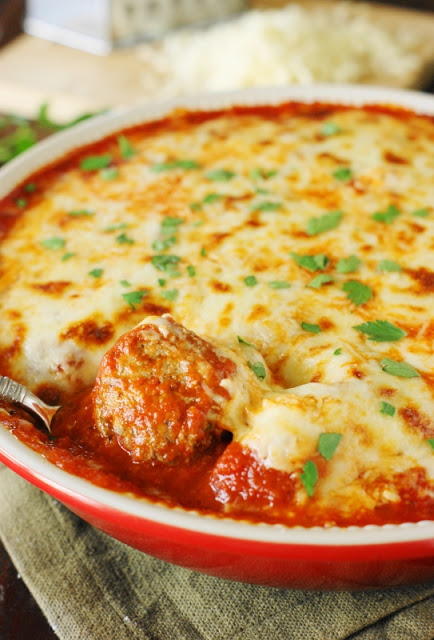 One-Pan Meatball Parmesan Casserole One-Pan Meatball Parmesan Casserole