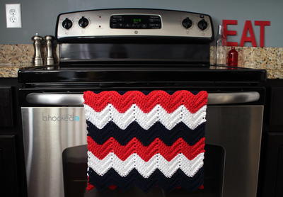 Beautiful Chevron Crochet Kitchen Towel