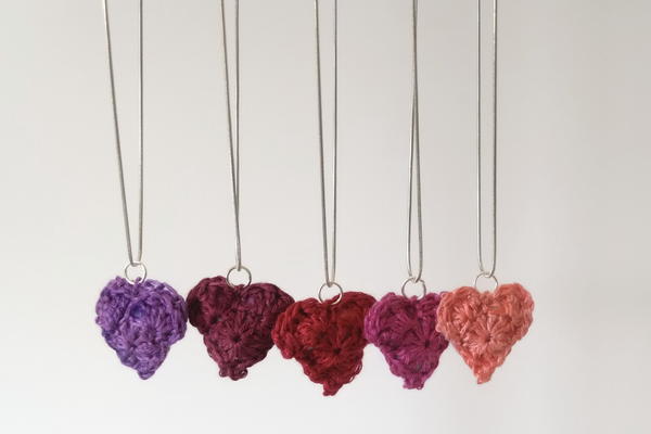 Be Mine Crochet Heart Pendant Be Mine Crochet Heart Pendant