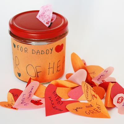 Jar of Hearts for Special Daddies (or Mommies)