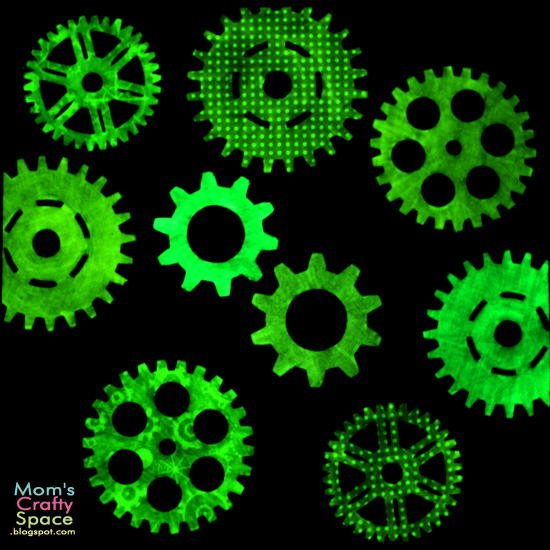 Glowing Gears Mod Podge Art Glowing Gears Mod Podge Art