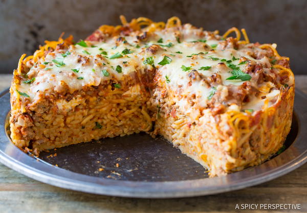 Retro Baked Spaghetti Pie Retro Baked Spaghetti Pie