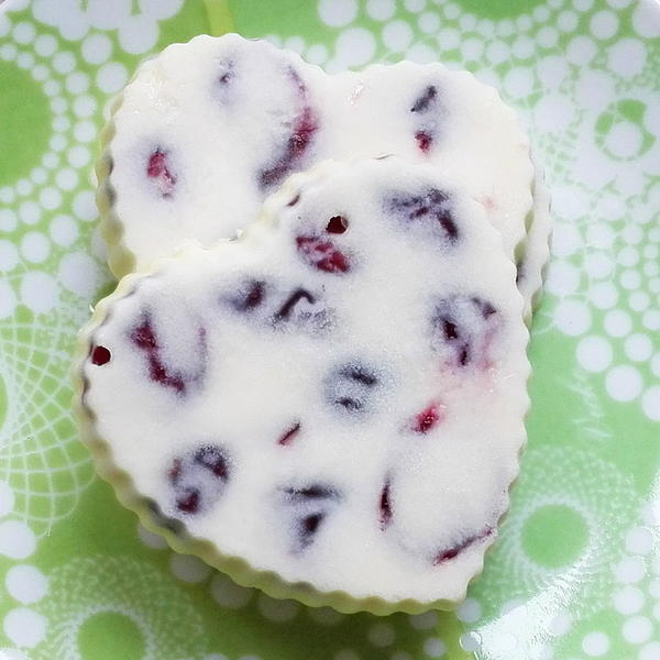 Vegan White Chocolate Cranberry Hearts Vegan White Chocolate Cranberry Hearts