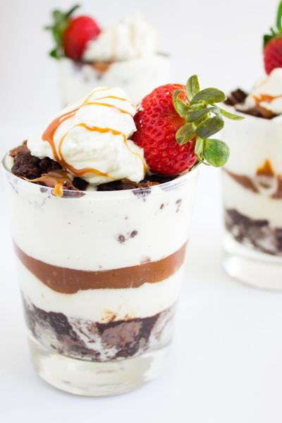 Salted Caramel Brownie Ice Cream Parfaits Salted Caramel Brownie Ice Cream Parfaits