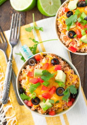 4-Minute Chicken Taco Rice Bowls
