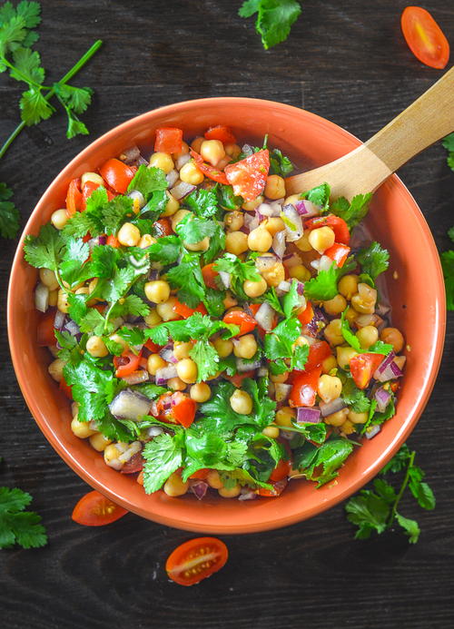 Tomato Chickpea Salad with Cilantro Lime Tomato Chickpea Salad with Cilantro & Lime