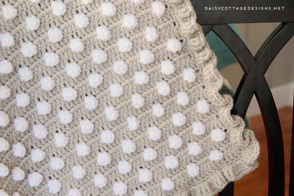 Polka Dot Puff Crochet Blanket Polka Dot Puff Crochet Blanket