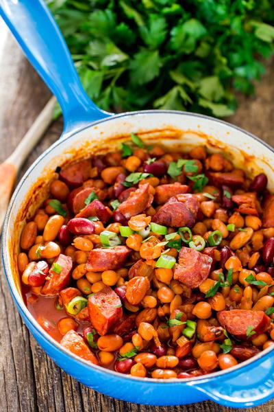 One-Pot Smoked Sausage and Beans