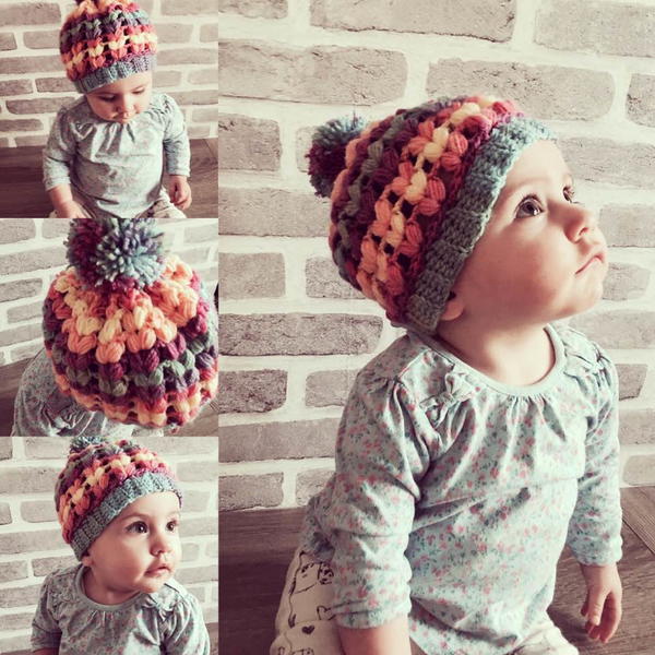 Rainbow Puff Stitch Beanie Rainbow Puff Stitch Beanie