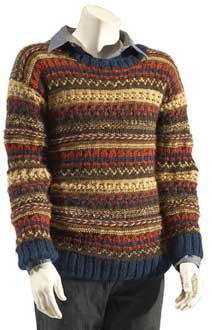 Mens Cozy Hand-knit Sweater