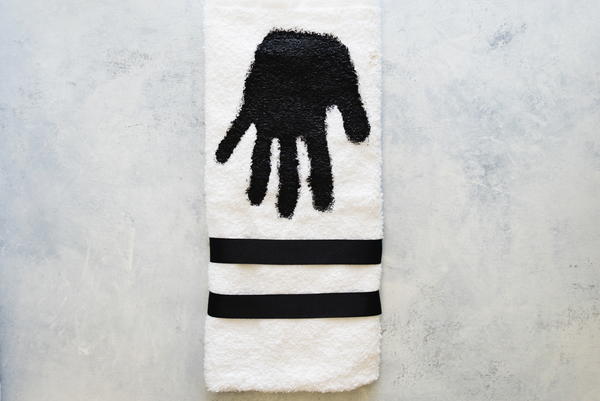 DIY Custom Hand Print Dish Towel DIY Custom Hand Print Dish Towel