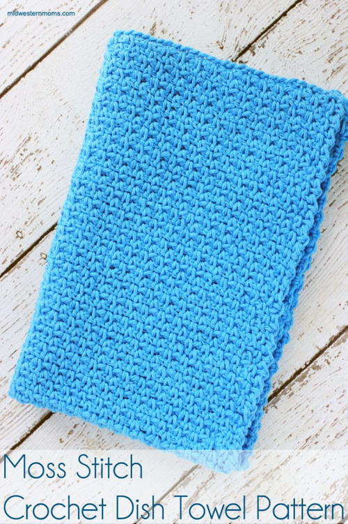 Easy Moss Stitch Dishcloth Easy Moss Stitch Dishcloth