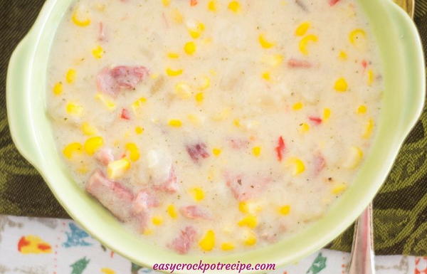 Crock Pot Corn Chowder with Ham Crock Pot Corn Chowder with Ham