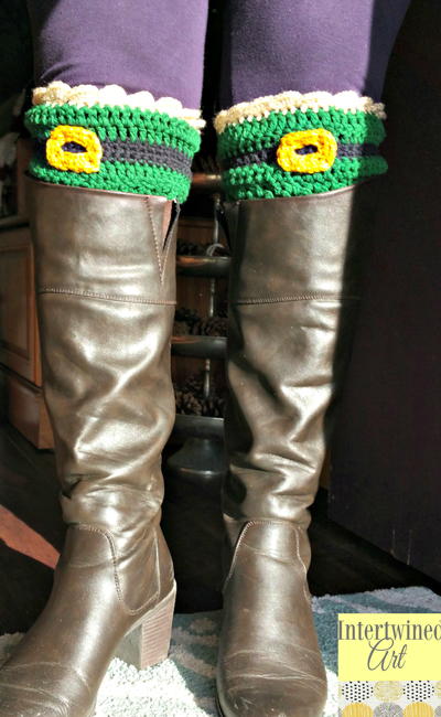 St Patricks Day Leprechaun Crochet Boot Cuffs St. Patrick’s Day Leprechaun Crochet Boot Cuffs