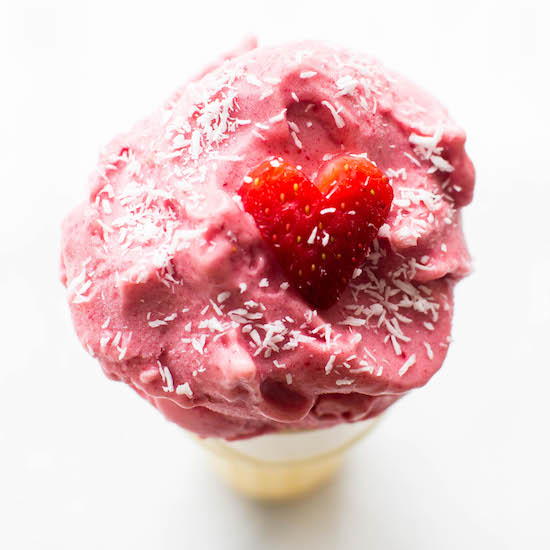 Raspberry Coconut Blender Ice Cream Raspberry Coconut Blender Ice Cream