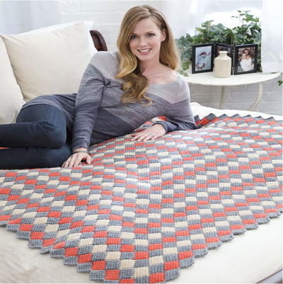 Around The World Tunisian Throw