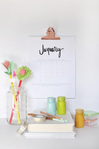 2017 Hand Lettered Calendar 2017 Hand Lettered Calendar